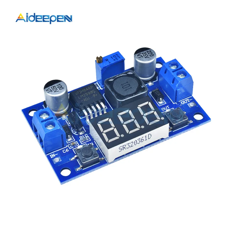 LM2596 DC-DC Buck Step Down Module DC 4V-40V to 1.25V-37V 2A Adjustable Voltage Regulator Transformer With LED Short Protection
LM2596 DC-DC Buck Step Down Module DC 4V-40V to 1.25V-37V 2A Adjustable Voltage Regulator Transformer With LED Short Protection