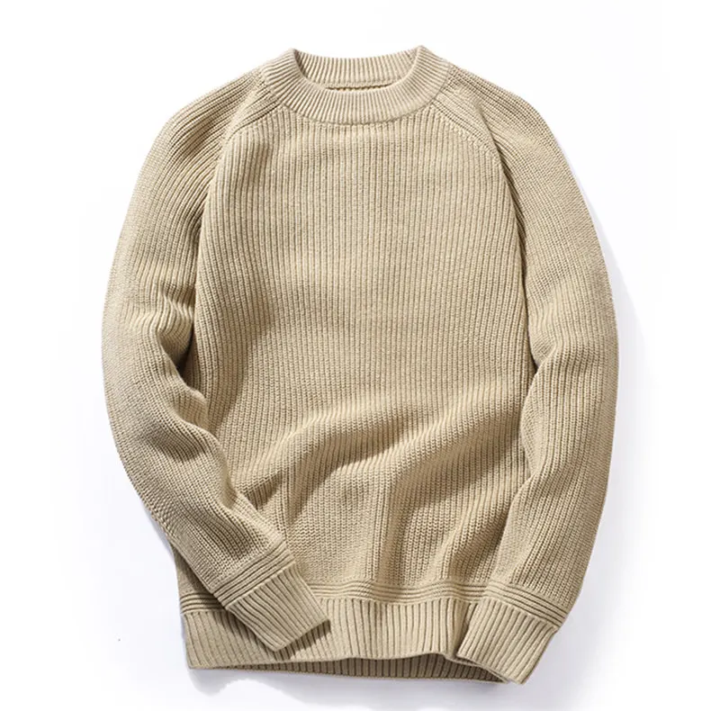 2018 Thicken Mock-Neck Sweater Male Cotton Knitted Turtlenck Men Sweater Autumn Turtle-neck Pullover Man Winter High Neck Jumper 07