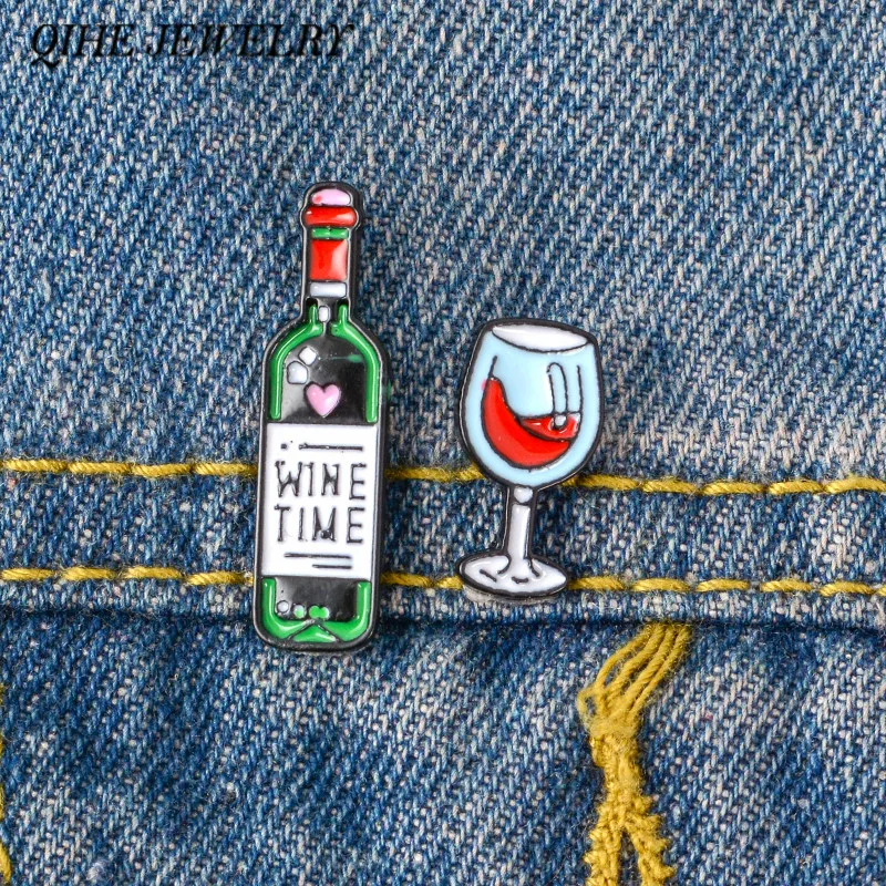 QIHE JEWELRY 2pcs/set Bottle and wine pins Lapel pins Enamel pins Badges Brooches for men women unisex Couple jewelry
QIHE JEWELRY 2pcs/set Bottle and wine pins Lapel pins Enamel pins Badges Brooches for men women unisex Couple jewelry