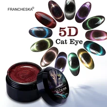 Гель-лак для кошачьих глаз franceska 5D, впитывающий Базовый Гель-лак для использования с магнитом, лак для ногтей 5D Cat Eye, Гель-лак для маникюра(China)