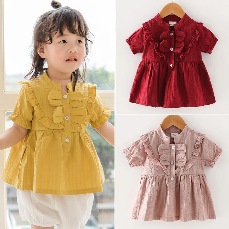 New Girl's Lace Short Sleeve Shirt in Summer of 2019 Baby's Korean Cotton Shirt Top
New Girl's Lace Short Sleeve Shirt in Summer of 2019 Baby's Korean Cotton Shirt Top
