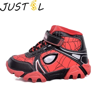 JUSTSL 2018 boy spider cartton style cool led sports shoes children light fashion sneakers kids glowing running shoes size 27-33
JUSTSL 2018 boy spider cartton style cool led sports shoes children light fashion sneakers kids glowing running shoes size 27-33