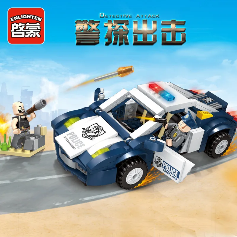 ENLIGHTEN 303pcs City Police Series Pursuit Car Detective Attack Assemble Model Building Blocks Educational Toys for Children
ENLIGHTEN 303pcs City Police Series Pursuit Car Detective Attack Assemble Model Building Blocks Educational Toys for Children