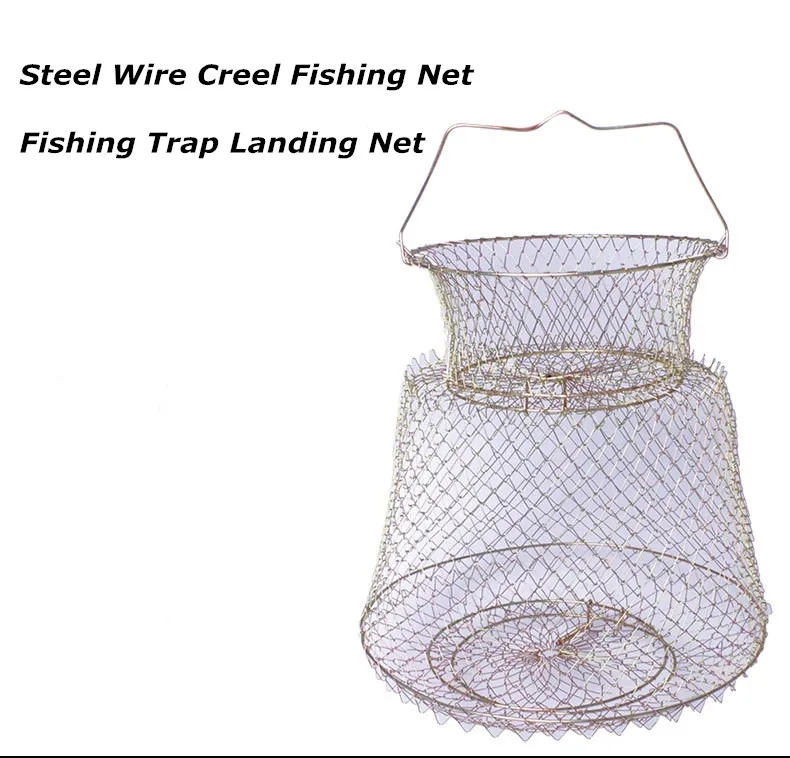 Portable Fish Care Keep Mesh Wire Foldable Fishing Cage Drum-shaped Steel Wire Creel Fishing Net Fishing Trap Landing Network
Portable Fish Care Keep Mesh Wire Foldable Fishing Cage Drum-shaped Steel Wire Creel Fishing Net Fishing Trap Landing Network