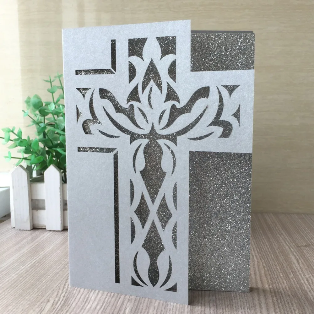 30pcs/lot Exquisite Laser Cut Invitations Card Cross Pattern Christening & Baptism Invitations Easter Decoration Blessing Card
30pcs/lot Exquisite Laser Cut Invitations Card Cross Pattern Christening & Baptism Invitations Easter Decoration Blessing Card