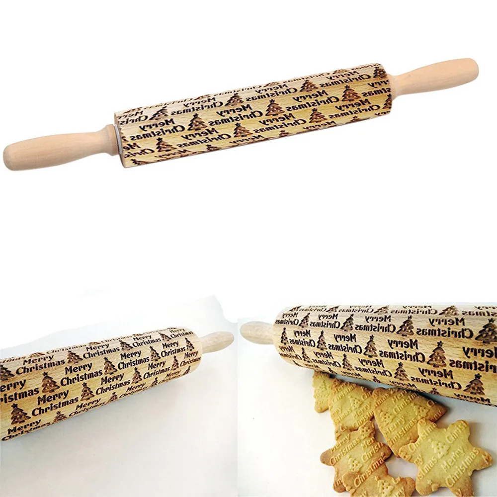 Christmas Tree Letter Pattern Wood Rolling Pin Embossed Baking Biscuit Noodle Fondant Cake Dough
Christmas Tree Letter Pattern Wood Rolling Pin Embossed Baking Biscuit Noodle Fondant Cake Dough