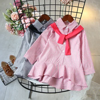 2017 Autumn Long Sleeves Princess Girl Dress Stripe Sailor Collar Trumpet for Baby Girl Children's School Clothing Girl Clothes
2017 Autumn Long Sleeves Princess Girl Dress Stripe Sailor Collar Trumpet for Baby Girl Children's School Clothing Girl Clothes