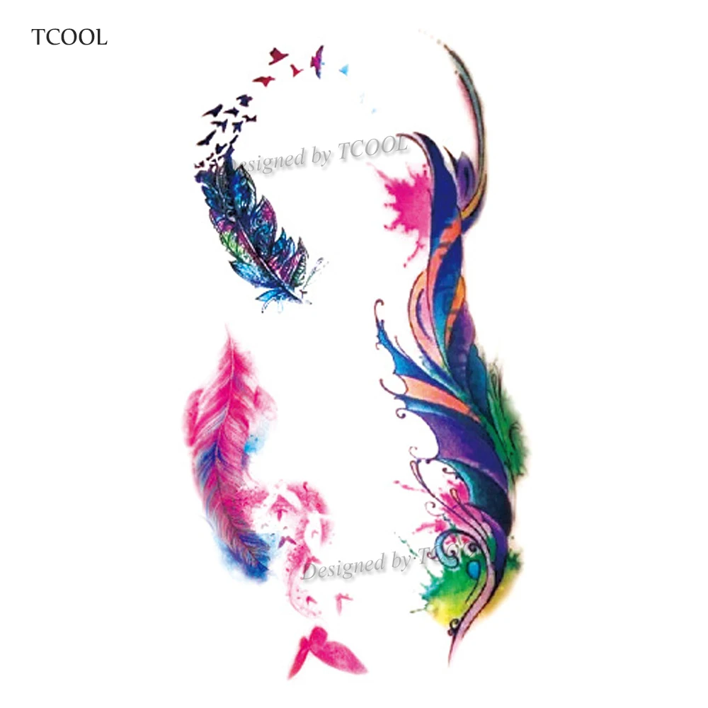HXMAN Watercolor Feather Waterproof Temporary Tattoos Sticker Women Men Face Fake Body Art 10.5X6cm Adult Hand Tattoo B-072
HXMAN Watercolor Feather Waterproof Temporary Tattoos Sticker Women Men Face Fake Body Art 10.5X6cm Adult Hand Tattoo B-072