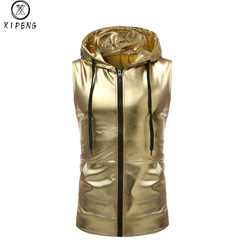 Shiny Gold Coated Metallic Tank Top Men 2018 Brand New Hip Hop Sleeveless Hoodie Tank Male Nightclub Party Dance Zipper Tops Tee
Shiny Gold Coated Metallic Tank Top Men 2018 Brand New Hip Hop Sleeveless Hoodie Tank Male Nightclub Party Dance Zipper Tops Tee