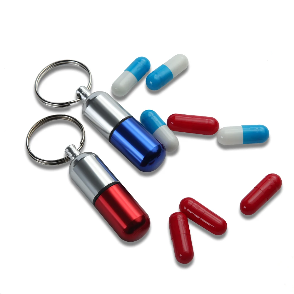 1 PC Mini Waterproof Aluminum Medicine Pill Box Bottle Holder Container Keychain Ring Makeup Tools
1 PC Mini Waterproof Aluminum Medicine Pill Box Bottle Holder Container Keychain Ring Makeup Tools
