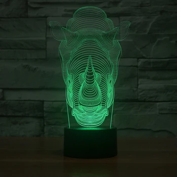 Rhinoceros creative shapes 3D 7 color changing led light touch control for festival gift or living room bedroom decoration
Rhinoceros creative shapes 3D 7 color changing led light touch control for festival gift or living room bedroom decoration