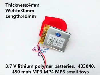 Size 403040 3.7v 450mah Lithium polymer Battery with Protection Board For MP4 GPS Tablet PCs PDA
Size 403040 3.7v 450mah Lithium polymer Battery with Protection Board For MP4 GPS Tablet PCs PDA