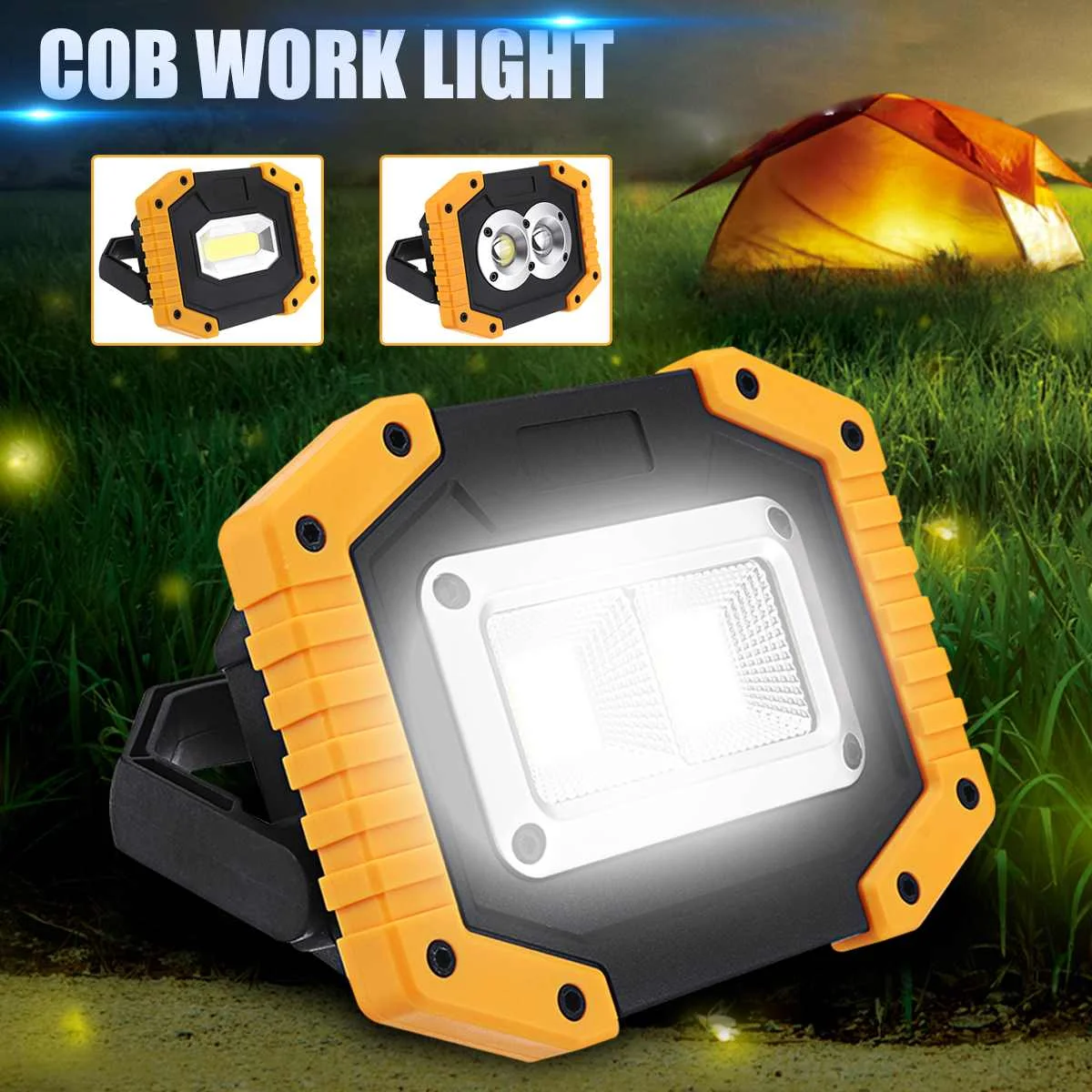 30W COB LED Rechargeable Work Light Emergency Lamp Hand Torch Camping Tent Lantern USB Charging Portable Power Bank Searchlight
30W COB LED Rechargeable Work Light Emergency Lamp Hand Torch Camping Tent Lantern USB Charging Portable Power Bank Searchlight