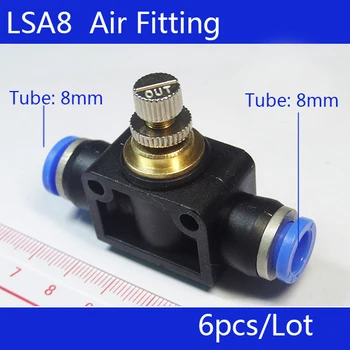 HIGH QUALITY 6Pcs LSA8 8mm to 8mm Push In Quick Connector Air Pneumatic Speed Controller
HIGH QUALITY 6Pcs LSA8 8mm to 8mm Push In Quick Connector Air Pneumatic Speed Controller