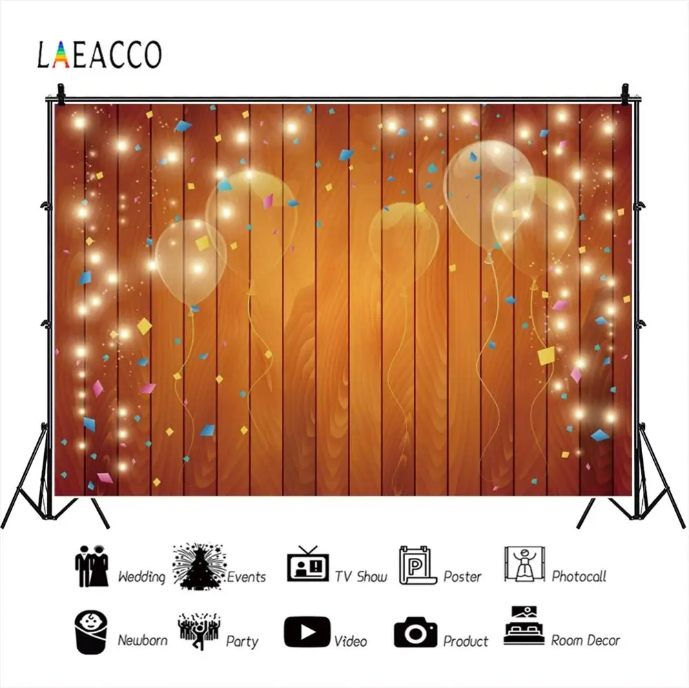 Laeacco High Resolution Photography Backdrops Wood Light Balloons Glitters Customized Photographic Backgrounds For Photo Studio
Laeacco High Resolution Photography Backdrops Wood Light Balloons Glitters Customized Photographic Backgrounds For Photo Studio