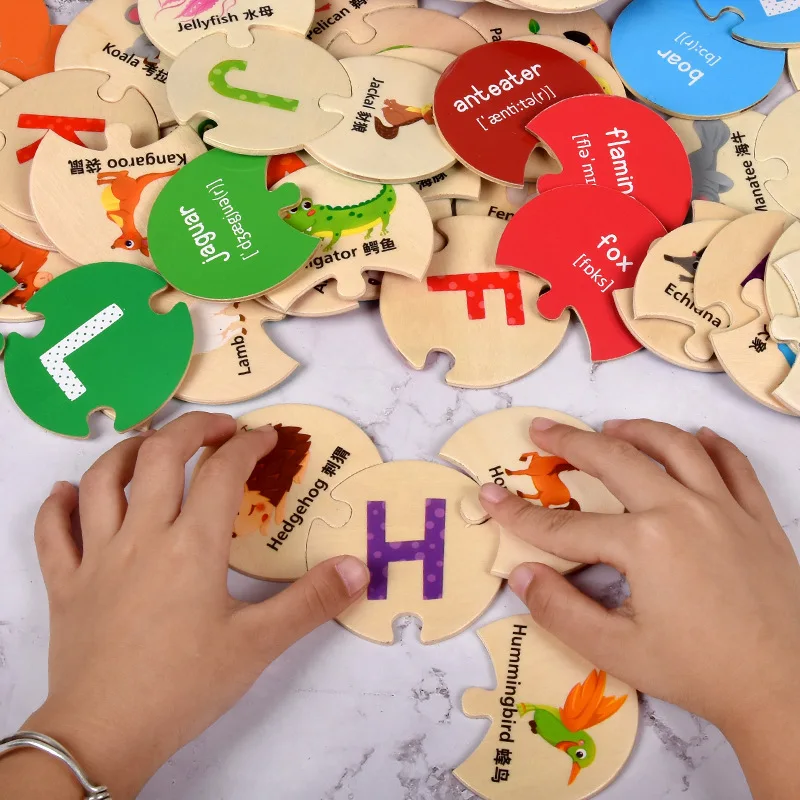 Children Early Educational Animal alphabet Cognitive Wooden Puzzle Montessori 3D Cartoon Animal Puzzles Intelligence Jigsaw Toys
Children Early Educational Animal alphabet Cognitive Wooden Puzzle Montessori 3D Cartoon Animal Puzzles Intelligence Jigsaw Toys