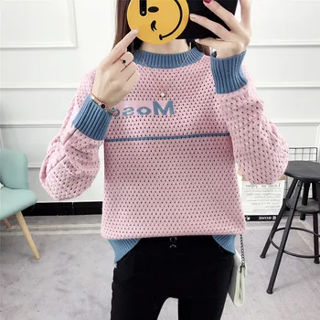 Knitted Pullover Women New Arrival 2018 Autumn Fashion Hollow Pull Femme Knitwear Pullover tops Ladies Sweaters Long Sleeve
Knitted Pullover Women New Arrival 2018 Autumn Fashion Hollow Pull Femme Knitwear Pullover tops Ladies Sweaters Long Sleeve