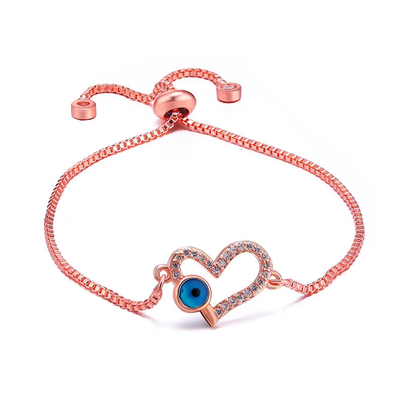 Heart Bracelets blue evil eye charm trendy adjustable Bangles For Women Girls Hot Sale Statement Jewelry part gift
Heart Bracelets blue evil eye charm trendy adjustable Bangles For Women Girls Hot Sale Statement Jewelry part gift