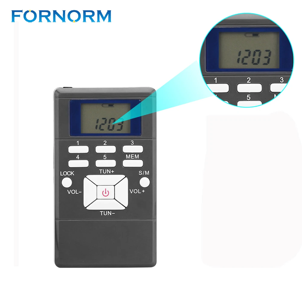 FORNORM Mini Digital FM Radio Receiver Portable Compact AM/FM/Shortwave Radio with Earphone/String
FORNORM Mini Digital FM Radio Receiver Portable Compact AM/FM/Shortwave Radio with Earphone/String