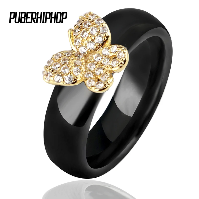 Unique Sale Women Butterfly Ring 6mm Width Black White Ceramic Rings With Bling Rhinestone Gold Silver Rings For Women Wholesale
Unique Sale Women Butterfly Ring 6mm Width Black White Ceramic Rings With Bling Rhinestone Gold Silver Rings For Women Wholesale