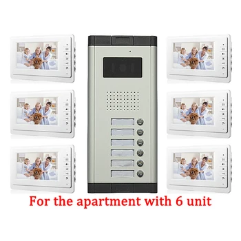 6 Unit Apartment Doorbell Video Intercom apartment intercom entry system 7"Lcd Video Door Phone Intercom System Video Intercom
6 Unit Apartment Doorbell Video Intercom apartment intercom entry system 7"Lcd Video Door Phone Intercom System Video Intercom