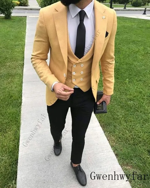 2019 Yellow Suit Men Blazer 3 Pieces Wedding Men Suit With Pants Vest Formal Terno Tuxedo Slim Fit Casual Jacket Costume Homme
2019 Yellow Suit Men Blazer 3 Pieces Wedding Men Suit With Pants Vest Formal Terno Tuxedo Slim Fit Casual Jacket Costume Homme