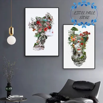 Woman and flower art Canvas Poster Character art poster Wall Pictures for Living Room No Frame
Woman and flower art Canvas Poster Character art poster Wall Pictures for Living Room No Frame