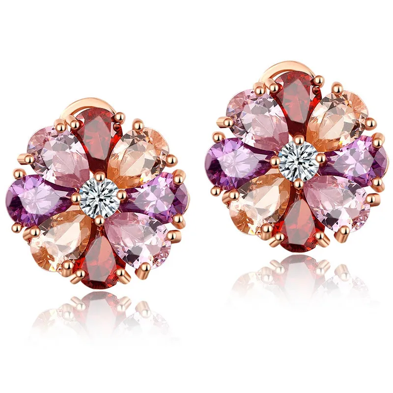 FYM Fashion Colorful Flower Shape Womens Wedding Hoop Earrings Cubic Zircon Crystal Earring For Women Party Bijoux Jewelry
FYM Fashion Colorful Flower Shape Womens Wedding Hoop Earrings Cubic Zircon Crystal Earring For Women Party Bijoux Jewelry
