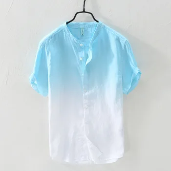 New 100% Linen Mens Shirts Luxury Graduated Color Long Sleeve Mens Dress Shirts Camisa Masculina Slim Fit Casual Mens Shirt
New 100% Linen Mens Shirts Luxury Graduated Color Long Sleeve Mens Dress Shirts Camisa Masculina Slim Fit Casual Mens Shirt