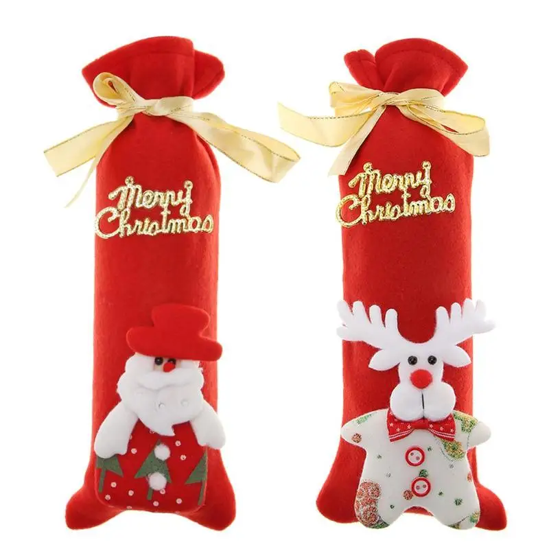 Christmas Wine Bottle Decor Set Santa Claus Snowman Deer Bottle Cover Clothes Kitchen Decoration for New Year Xmas Dinner Party
Christmas Wine Bottle Decor Set Santa Claus Snowman Deer Bottle Cover Clothes Kitchen Decoration for New Year Xmas Dinner Party