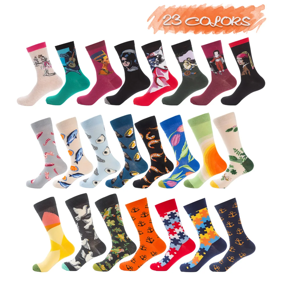 UG Combed Cotton Men's Socks Harajuku Colorful Happy Funny Bear Bird Fish Long Warm Dress Socks Male Wedding Christmas Gift
UG Combed Cotton Men's Socks Harajuku Colorful Happy Funny Bear Bird Fish Long Warm Dress Socks Male Wedding Christmas Gift