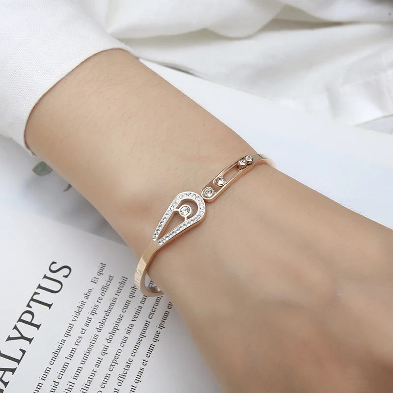 New Arrival 316 Stainless Steel Rose Gold Bracelet for women crystals Bangle best Gift Fashion Jewelry
New Arrival 316 Stainless Steel Rose Gold Bracelet for women crystals Bangle best Gift Fashion Jewelry