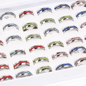 Wholesale New 30pcs Colorful belt drill Unisex Stainless Steel Avant-garde fashion Rings jewelry
Wholesale New 30pcs Colorful belt drill Unisex Stainless Steel Avant-garde fashion Rings jewelry