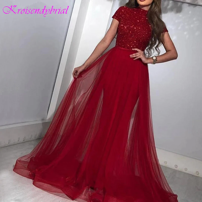 DZW198 Burgundy Muslim Evening Dresses 2019 Mermaid Tulle Beaded Long Long Formal Evening Gown
DZW198 Burgundy Muslim Evening Dresses 2019 Mermaid Tulle Beaded Long Long Formal Evening Gown