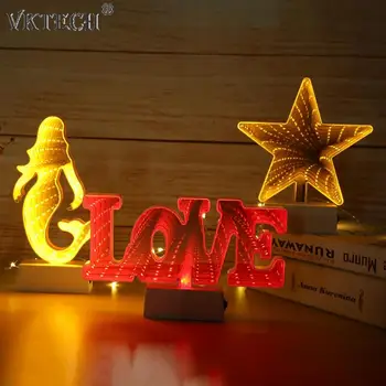 LED Love Star 3D Mirror Lights Modeling Lamp Led Night Light Wedding Holiday Party Garden Decor Lamp
LED Love Star 3D Mirror Lights Modeling Lamp Led Night Light Wedding Holiday Party Garden Decor Lamp