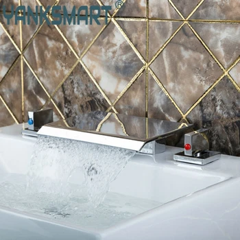 Newly Waterfall ChromeTub Filler with Hand Shower Bathroom Bathtub Faucets 62A Deck Mounted Shower Sink Brass Faucet,Mixers Taps
Newly Waterfall ChromeTub Filler with Hand Shower Bathroom Bathtub Faucets 62A Deck Mounted Shower Sink Brass Faucet,Mixers Taps