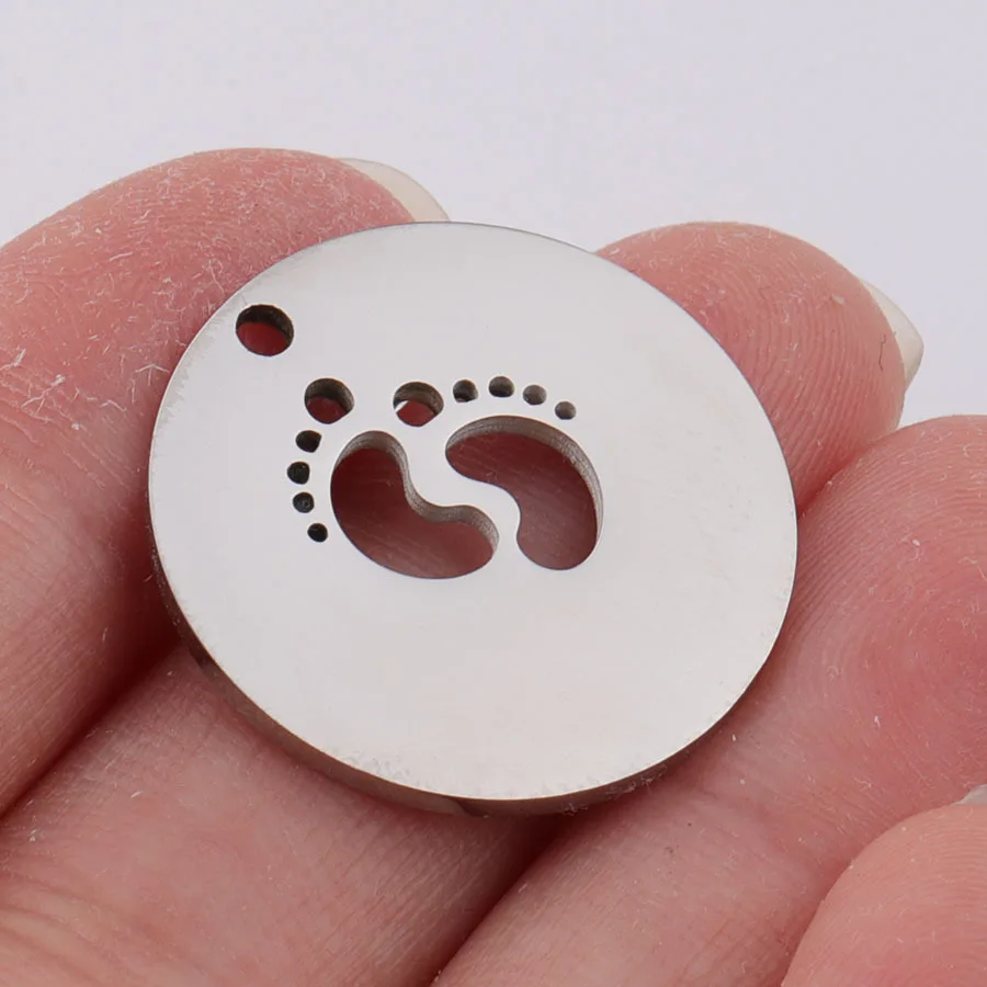 10pcs Polished Stainless Steel 22mm Footprint Blank Dog Tag Charms Necklace DIY Logo Baby Foot Jewelry Findings Mothers Day Gift
10pcs Polished Stainless Steel 22mm Footprint Blank Dog Tag Charms Necklace DIY Logo Baby Foot Jewelry Findings Mothers Day Gift