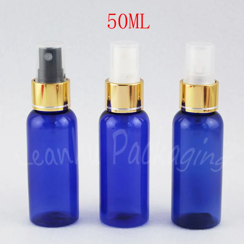50ML Blue Round Shoulder Plastic Bottle With Gold Spray Pump , 50CC Empty Cosmetic Container , Makeup Water / Toner Sub-bottling
50ML Blue Round Shoulder Plastic Bottle With Gold Spray Pump , 50CC Empty Cosmetic Container , Makeup Water / Toner Sub-bottling