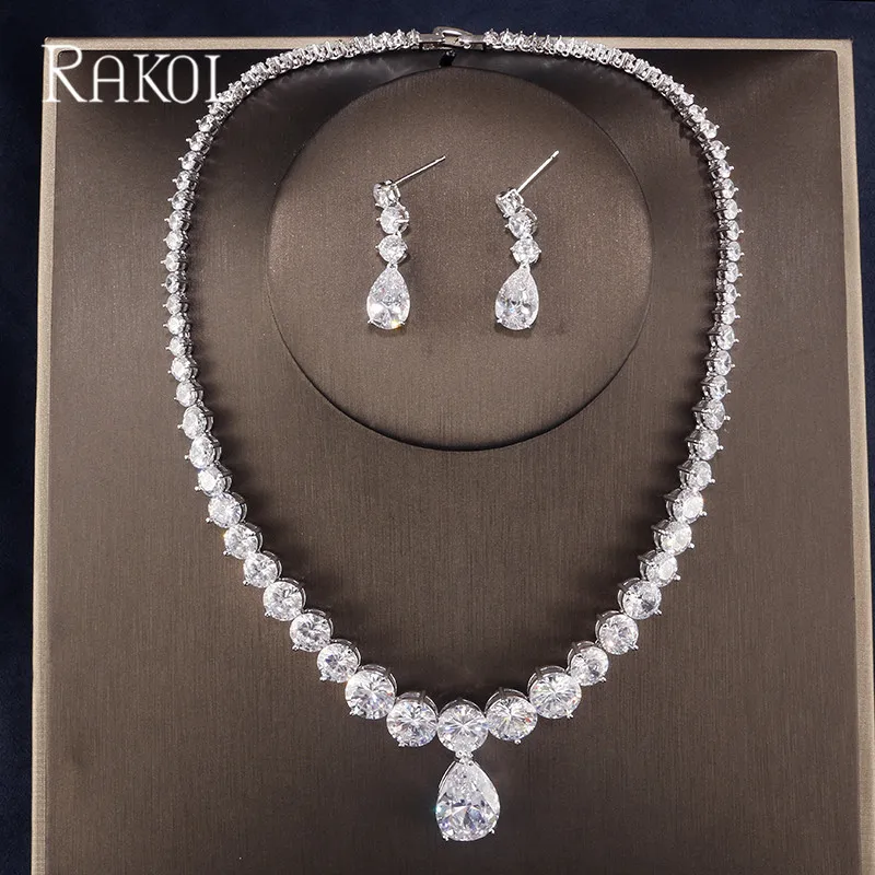 RAKOL Gorgeous Full Paved Cut Cubic Zircon Round Shape Bridal Jewelry Sets Bijoux Mariage For Women Wedding Shipping Free
RAKOL Gorgeous Full Paved Cut Cubic Zircon Round Shape Bridal Jewelry Sets Bijoux Mariage For Women Wedding Shipping Free