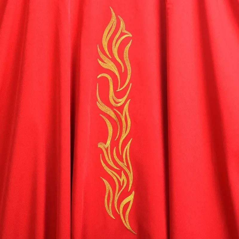 Red Catholic Church Chasuble Priest Vestments Robe Clegy Apparel Red Catholic Church Chasuble Priest Vestments Robe Clegy Apparel