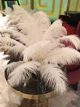 

100 pcs 50-55cm white ostrich feathers ostrich feather plumes for wedding/birthday party centerpieces decorations