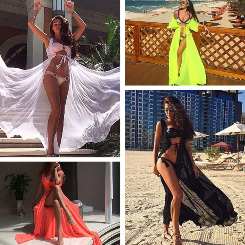 Bikini Women Cover Up Dress Chiffon Beach Cover Ups Swimsuit Beach Dress Cape Sun Bath 2019 Summer Crochet Lace Women Beach Wear
Bikini Women Cover Up Dress Chiffon Beach Cover Ups Swimsuit Beach Dress Cape Sun Bath 2019 Summer Crochet Lace Women Beach Wear