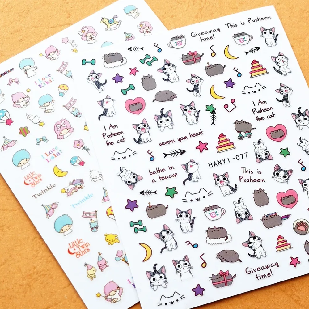 Newest HANYI-71 77 love Cartoon cats 3d nail art stickers Japan style nail decal stamping template DIY nail decoration wrap tool
Newest HANYI-71 77 love Cartoon cats 3d nail art stickers Japan style nail decal stamping template DIY nail decoration wrap tool