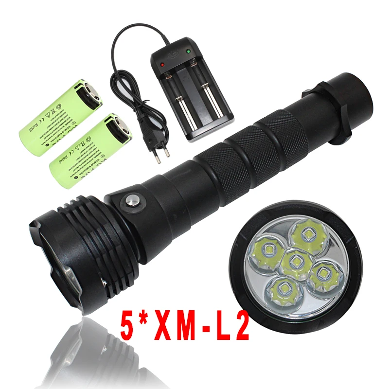 Underwater LED Diving Flashlight torch 26650/18650 battery underwater 100m waterproof XM-L2 led Tactical torch Lamp
Underwater LED Diving Flashlight torch 26650/18650 battery underwater 100m waterproof XM-L2 led Tactical torch Lamp