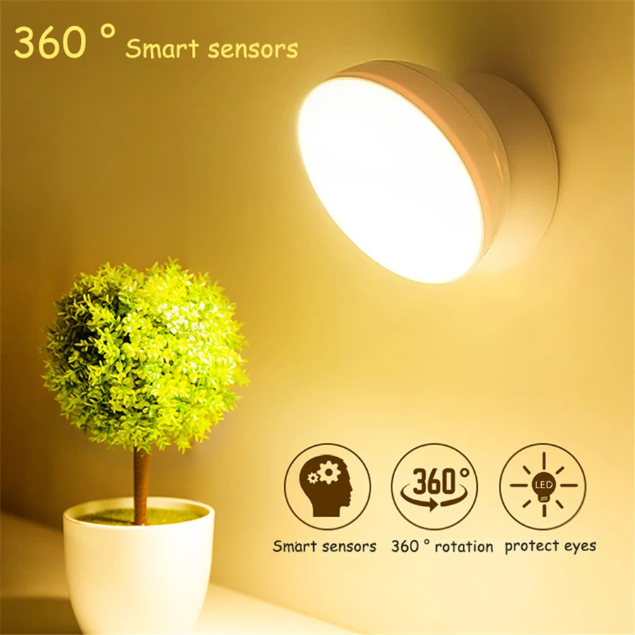 360 Degree Rotate LED Intelligent Night Light Wall Light Lamp Magnetic For Hallway Pathway Stair Rechargeable IR Motion Sensor
360 Degree Rotate LED Intelligent Night Light Wall Light Lamp Magnetic For Hallway Pathway Stair Rechargeable IR Motion Sensor