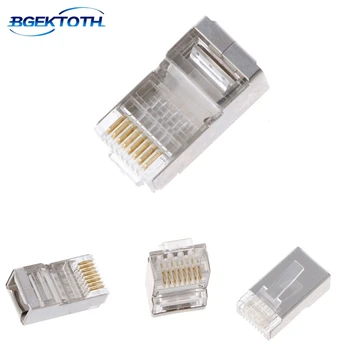 100Pcs Network Crystal Plug Cat6 8-Pin 8P8C Shielded Stranded Crimp Modular Plug Connector Socket MAR29
100Pcs Network Crystal Plug Cat6 8-Pin 8P8C Shielded Stranded Crimp Modular Plug Connector Socket MAR29