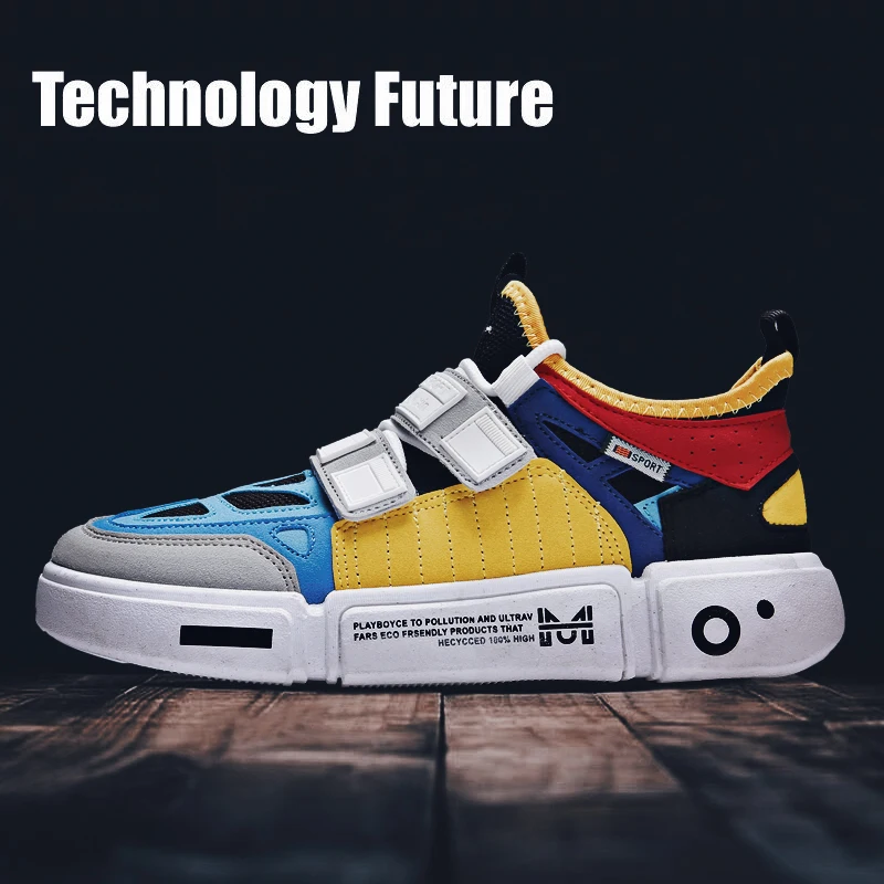 Autumn 2019 Men Youth Casual Shoes Fashion Casual Sneakers For Male Luxury Brand Flats Men Shoes Rubber Bottom Casual Shoes Boy