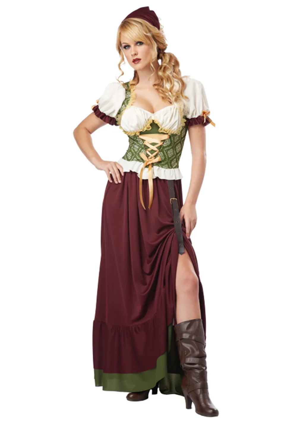 

Adult Plus Size Renaissance Wench Costume Beer Girl Costume German Oktoberfest Fancy Dress