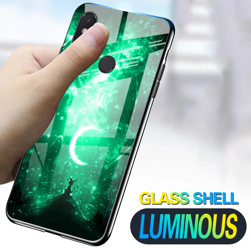 Luminous Phone Cases For Xiaomi Mi 8 SE 8SE Mi8 Space Night Shine Glass Case For Redmi Note 5 Pro Global Y2 Cover Shell
Luminous Phone Cases For Xiaomi Mi 8 SE 8SE Mi8 Space Night Shine Glass Case For Redmi Note 5 Pro Global Y2 Cover Shell