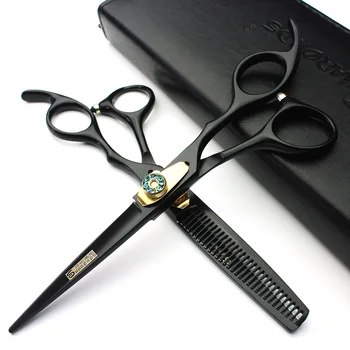 Black 6 inch personalized gem - Japan stainless steel professional salon special scissors Set hairdresser special hair scissors
Black 6 inch personalized gem - Japan stainless steel professional salon special scissors Set hairdresser special hair scissors